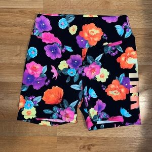 Pink brand floral bike shorts